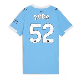 Dámské fotbalový oblečení Manchester City Oscar Bobb #52 Domácí košile 2025-26 Krátkým Rukávem